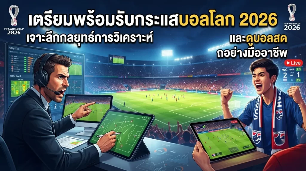 เตรียมพร้อมรับกระแสบอลโลก 2026: เจาะลึกกลยุทธ์การวิเคราะห์และดูบอลสดอย่างมืออาชีพ