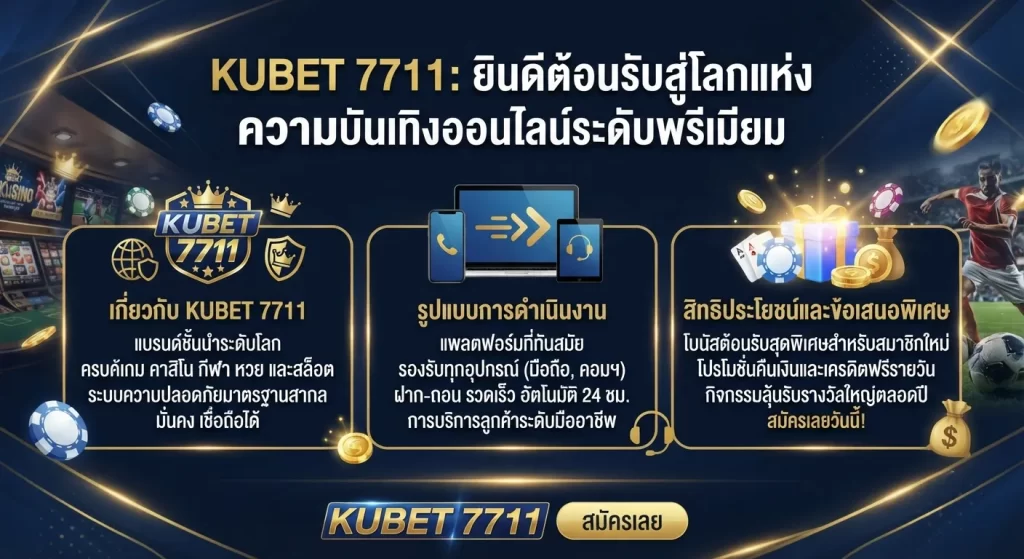 สิทธิประโยชน์และข้อเสนอพิเศษจาก KUBET 7711