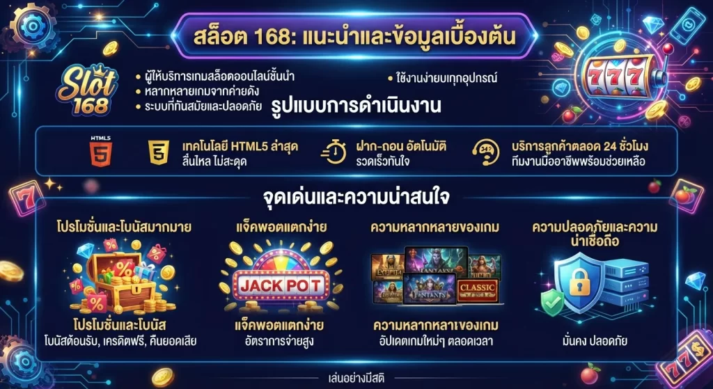 จุดเด่นและความน่าสนใจของ สล็อต 168